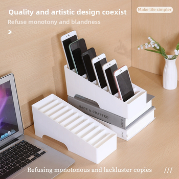 Több rekeszes asztali tároló doboz, PP műanyagból, 12 literes kapacitás, modern letisztult stílus