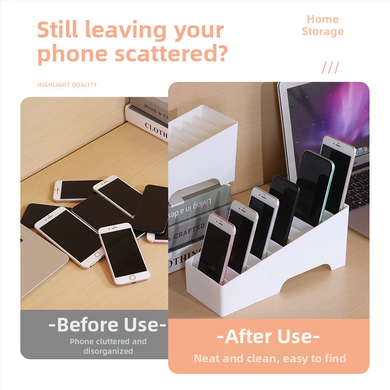 Több rekeszes asztali tároló doboz, PP műanyagból, 12 literes kapacitás, modern letisztult stílus