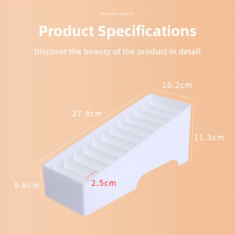 Több rekeszes asztali tároló doboz, PP műanyagból, 12 literes kapacitás, modern letisztult stílus