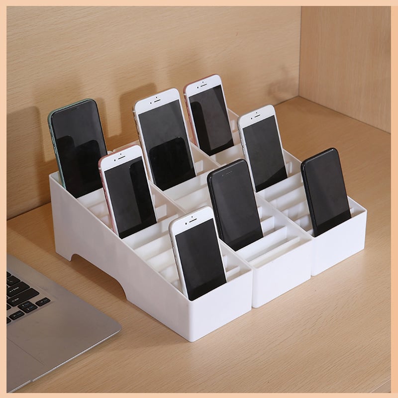 Több rekeszes asztali tároló doboz, PP műanyagból, 12 literes kapacitás, modern letisztult stílus