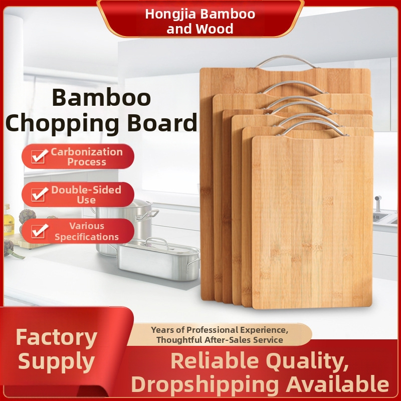 Bambusová doska na krájanie, dvojstranná, protipliesňová, protišmyková, prenosná pre domáce použitie