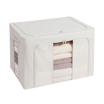 Kokkupandatav hoiukarp puuvillase ja linasekangaga terasraamiga, pestav, kaasaskantav, mitmekülgne