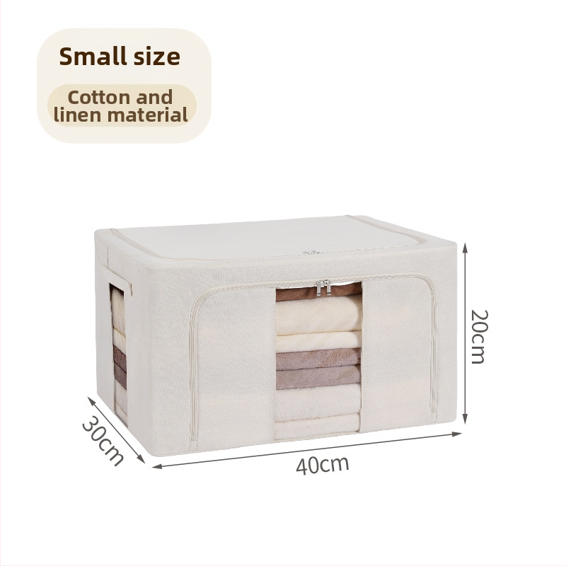 Kokkupandatav hoiukarp puuvillase ja linasekangaga terasraamiga, pestav, kaasaskantav, mitmekülgne