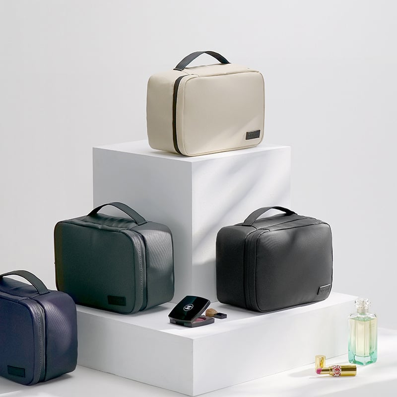 Kosmeetikakott, polüester, kuubikujulise kujuga, mitmekülgne, reisidele