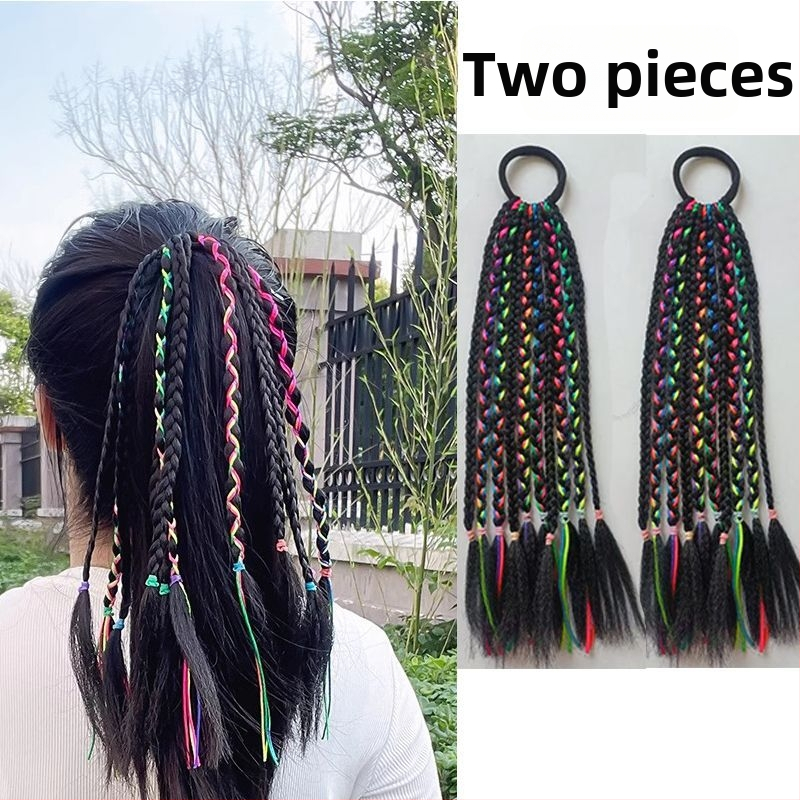 Laste parukas ar asti, käsitsi kootud, kuumakindel siid