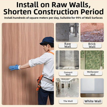 Bambuko pluošto sienų plokštės, greito įrengimo klipsų sistema, stilius: raštas, Naujas Kinų stilius, Modernus minimalizmas, Lengvas prabanga; Medžiaga: bambuko pluoštas; Įrengimas: Taip