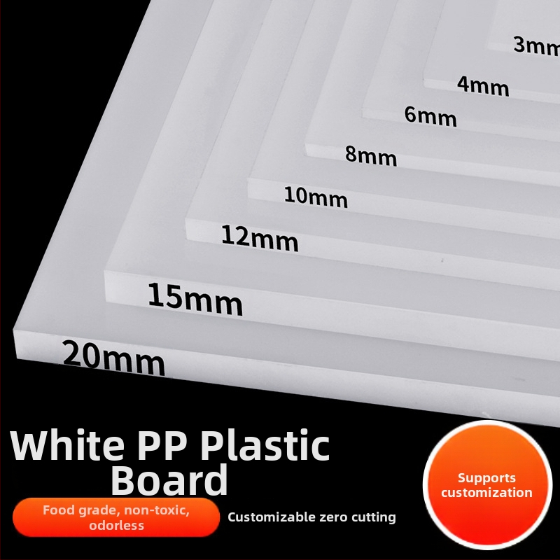 PP plastmasinė kieta plokštė, atspari dėvėjimui; skirta: atramos plokštei, tekinimo plokštei, žuvų tvenkiniui plokštei ir apdirbimo plokštei; storis 0,3–200 mm; modelis 989 / prekės kodas 2132