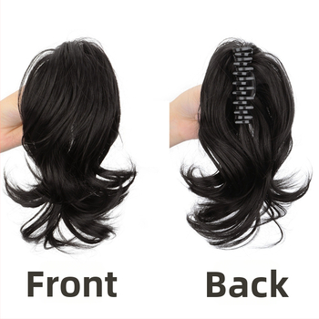 Parukas klipsiga, mermaid lokid, pool-üles tõstetud stiil, kuumuskindel sünteetiline juuksehooldus PY103