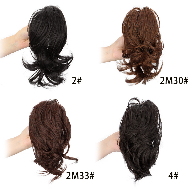 Parukas klipsiga, mermaid lokid, pool-üles tõstetud stiil, kuumuskindel sünteetiline juuksehooldus PY103