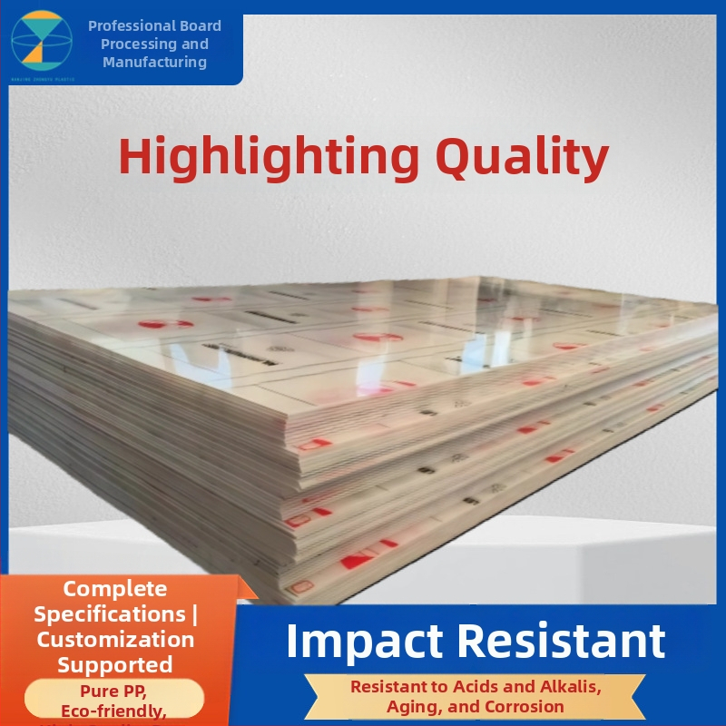 Polipropilenė plokštė - atspari rūgštims ir šarmams, specifinė gravitacija 0.93, skirta laiptinėms ir baldams