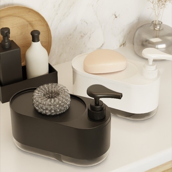 Virtuvės muilo dozatorius su rankiniu paspaudimu, PET medžiaga, 245 g