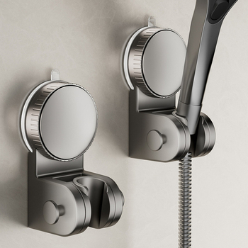 Душова стойка с вакуумна чашка — монтаж без пробиване, регулируема основа за душ глава, пластмаса, модел 137