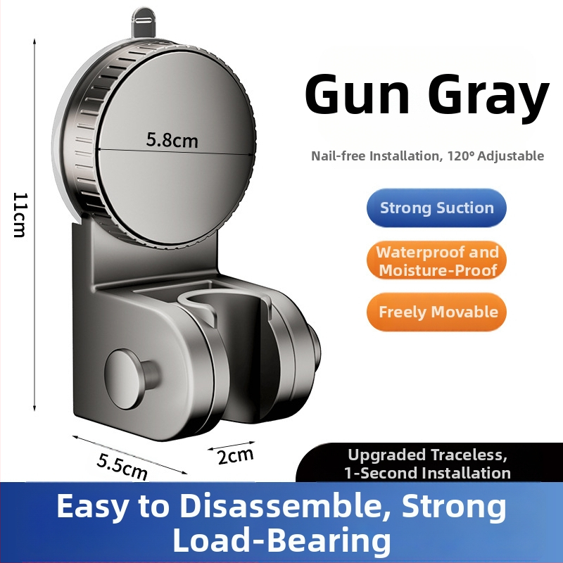 Siurbimo dušo laikiklis — be gręžimo, reguliuojama dušo galvos pagrindas, plastikas, modelis 137