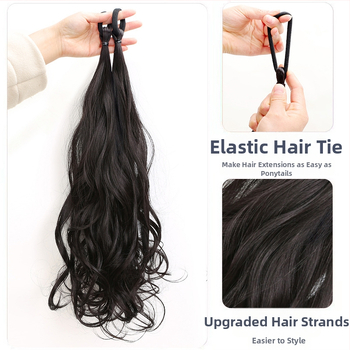 Parukas kahekordse hobusesabaga, sobib kõrge hobusesaba loomisel, kuumuskindlad kiududest, Guifu Ya kaubamärk, mudel 000123