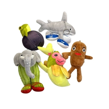 Plišani ključni privjesak — životinjska pliš igračka s motivima raka i slona, prilagodljivo prema uzorku