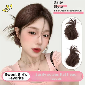 Naisepa parukas ponnytail stiiliga, realistlikud juuksed, külgnurk ja loomulik updo, kõrge temperatuuriga traat, mehhanism, värvimine või perm pole lubatud