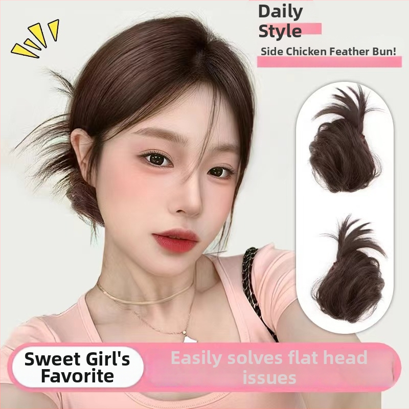 Naisepa parukas ponnytail stiiliga, realistlikud juuksed, külgnurk ja loomulik updo, kõrge temperatuuriga traat, mehhanism, värvimine või perm pole lubatud