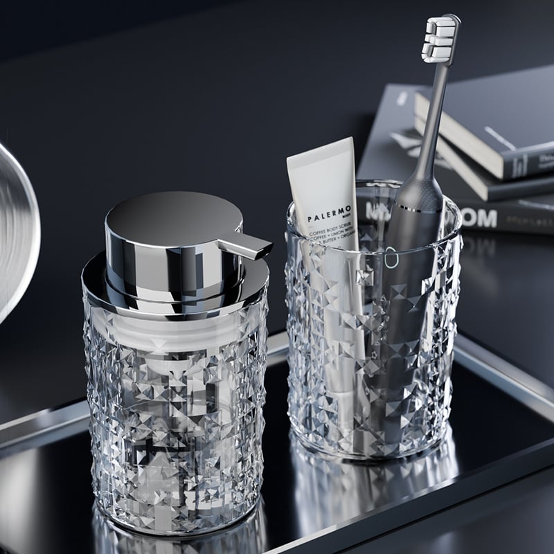 Time Machine putojantis rankų plovimo indas – PET, šviesiai prabangos stilius, dozavimas paspaudimu, poliruotas paviršius