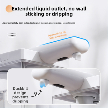 Automatinis skysčio dozatorius indų plovimui – sieninis, plastiko, injekcinis formavimas, jutiklio funkcija, prekė Lycra xi sound