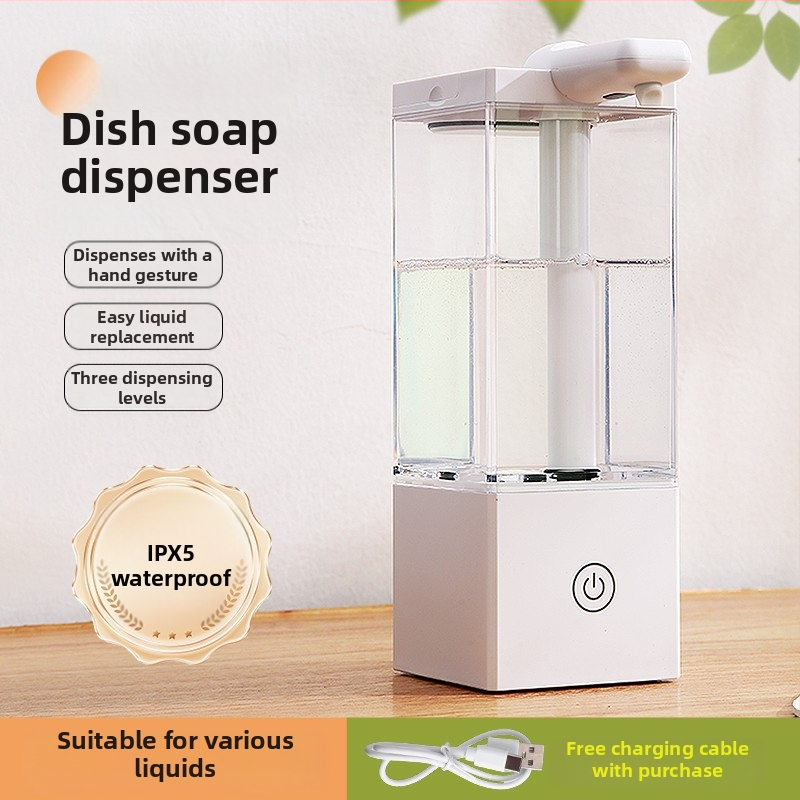 Automatinis skysčio dozatorius indų plovimui – sieninis, plastiko, injekcinis formavimas, jutiklio funkcija, prekė Lycra xi sound