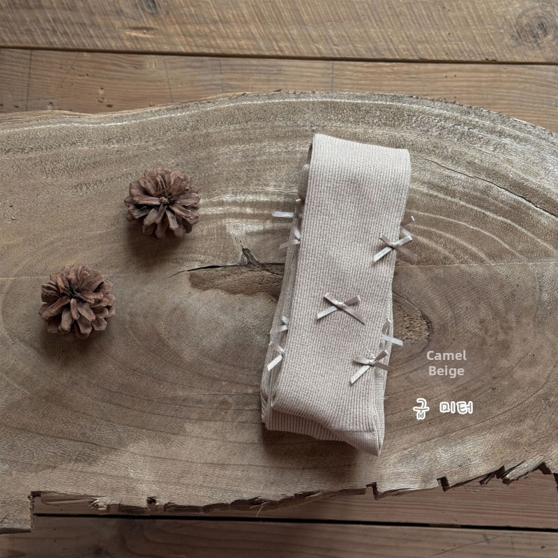 Colanți pentru fetițe din bumbac, cu funda, talie înaltă, fără deschidere între picioare, lungi, primăvară-toamnă, 80% bumbac