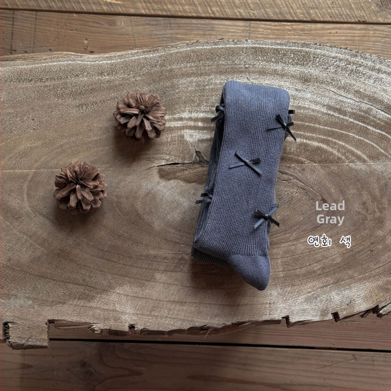 Colanți pentru fetițe din bumbac, cu funda, talie înaltă, fără deschidere între picioare, lungi, primăvară-toamnă, 80% bumbac