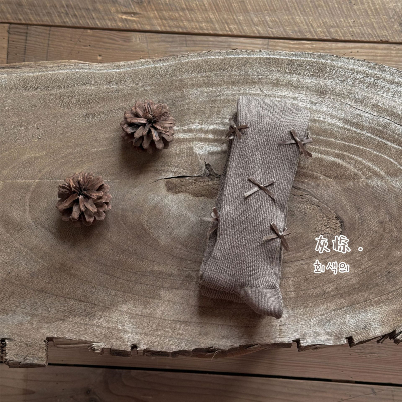 Colanți pentru fetițe din bumbac, cu funda, talie înaltă, fără deschidere între picioare, lungi, primăvară-toamnă, 80% bumbac