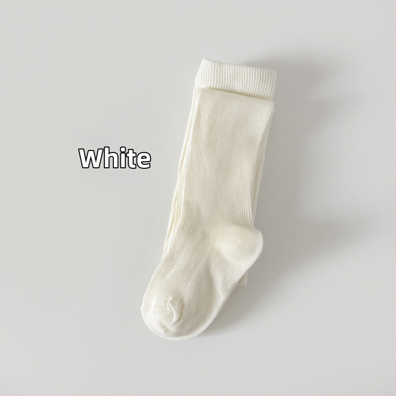 Colanți pentru fetițe din bumbac, cu funda, talie înaltă, fără deschidere între picioare, lungi, primăvară-toamnă, 80% bumbac