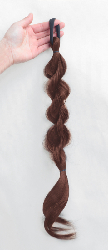 Poniponi parukas mullidega, topelt ponny saba, puhkevä loomulik välimus; Mudel: Cool Bubble Braid; Käsitöö; Juukse materjal: kõrge temperatuuriga traat; Ei sobi kuumade värvainetega