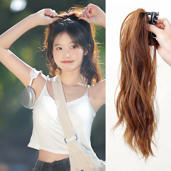 Korealiku stiili klips-poni uodega jaoks, pilvekujulise lõiminguga ja lillekimp, sünteetiline kiud kuumusele vastupidav, mudel 1137