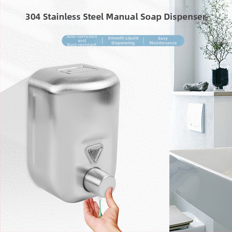 Sieninis nerūdijančio plieno muilo dozatorius, rankinė pompa, 304 nerūdijančio plieno konstrukcija, svoris 500 g, šiuolaikinis minimalistinis stilius