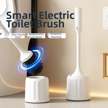 Elektrinis tualeto šepetėlis su sieniniu laikikliu, modelis MZ-008, mechaninis veikimas, USB įkrovimas, be laikmačio