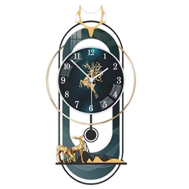 Moderne ovalni zidni sat s mehanizmom JPOK T3, brojčanik od pleksiglasa, napajanje baterijom