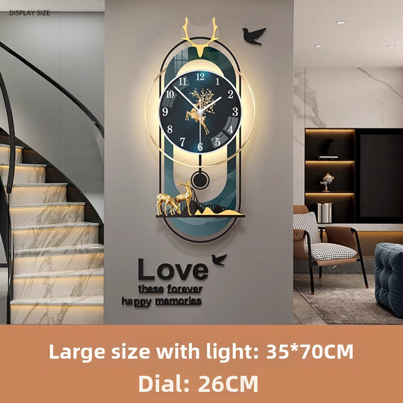 Moderný oválny nástenný hodiny s pohonom JPOK T3, ciferník z plexisklu, napájanie batériou