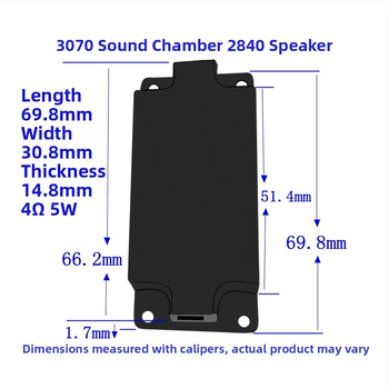 Stačiakampio formos garsiakalbio korpusas 3070, 4 Ω, 3 W, pilnas diapazonas, koaksialinis, 50-30000 Hz