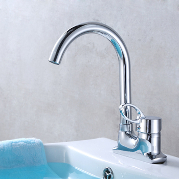 Меден двойен кран за мивка, 360° въртене, смесител за мивка, модел V3108, 20 мм входове/изходи