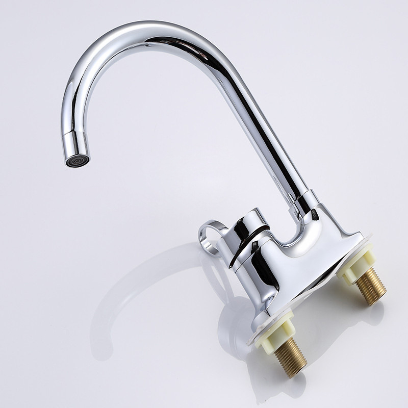 Меден двойен кран за мивка, 360° въртене, смесител за мивка, модел V3108, 20 мм входове/изходи