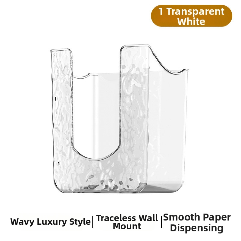 Seinasse kinnitatav niiskete salvrättide kast ja tualettpaberi hoidja, veekindel plastik, puurimata, mitmekülgne vannitoa korraldaja