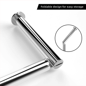 Nerezový vertikálny stojan na toaletný papier, podlahový, bez vŕtania, okrúhleho tvaru, leštený povrch a postrekový náter, Yoshizumi značka, moderný minimalistický štýl