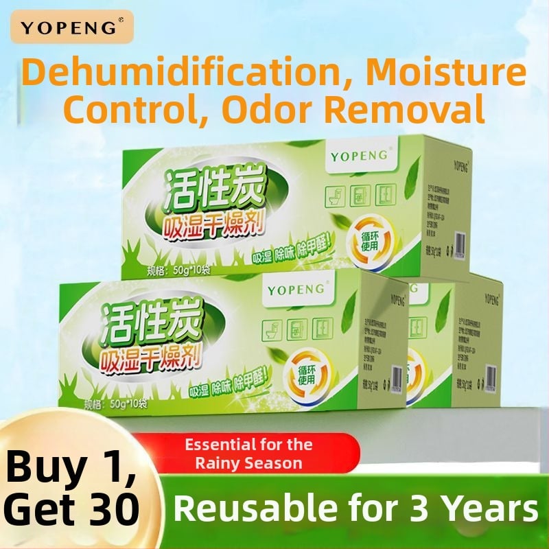 Festan Aktiivsüsiniku desikant koduseks kasutamiseks — niiskuse imemine ja kuivatamine, looduslik lõhn, 50 g × 10 kotikesed, karbis, lameda paigutus