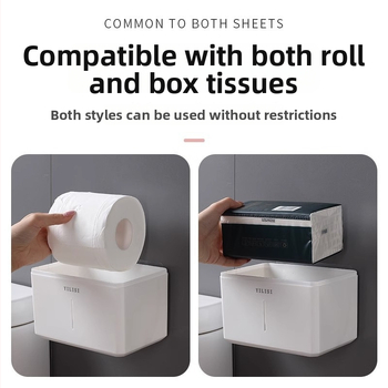 Seinasse paigaldatav veekindel plastist tualettpaberi kast, mudel 9141, sobib ritiniam pabire, kaasaegne minimalistlik stiil