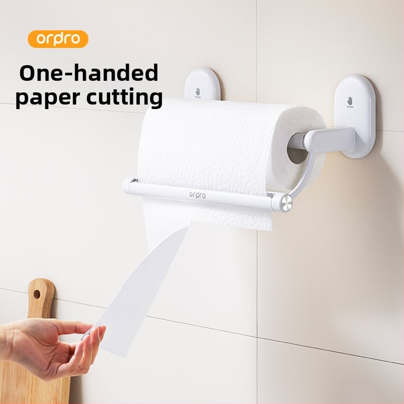 Köögipaberi rulli hoidja imava kinnitusiga – ABS, mudel C13004, kaasaegne minimalistlik stiil, sobib paberi rullidele, mitmekülgne