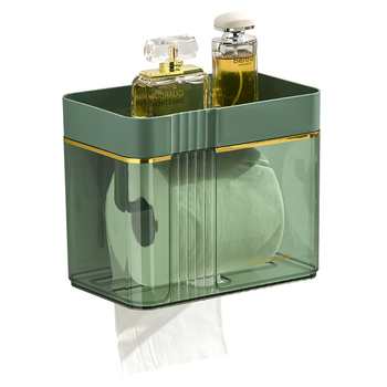 Nástenný zásobník na toaletný papier Morning Dream Jia, plast, hladký povrch, štvorcový tvar