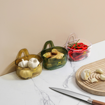 Vješena plastična kuhinjska posuda za skladištenje luka, đumbira i češnjaka; zidna košara za voće i povrće; model 4499; porijeklo Zhejiang; stil moderni minimalistički