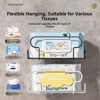 Siurbimo puodelio laikiklis šlapioms servetėlėms — sieninis popieriaus rankų laikiklis virtuvėje ir vonioje (ABS+geležis, elektroplatavimas)