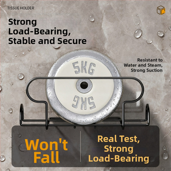 Siurbimo puodelio laikiklis šlapioms servetėlėms — sieninis popieriaus rankų laikiklis virtuvėje ir vonioje (ABS+geležis, elektroplatavimas)