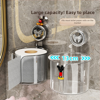 Youqin seinale paigaldatav suction cup tualettpaberirulli hoidik – plastikust, sobib rullpaberile, vannituppa, puurimata