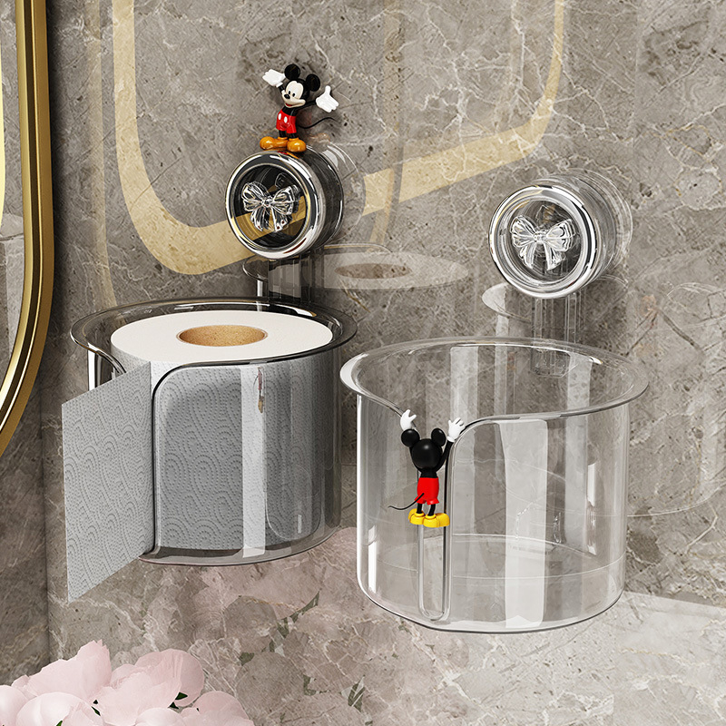 Youqin seinale paigaldatav suction cup tualettpaberirulli hoidik – plastikust, sobib rullpaberile, vannituppa, puurimata