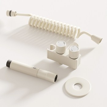 FXQ23N Seinasse paigaldatav nurga ventiil vannitoa jaoks kahekordse juhtimise ja vasest pritsimis püstoliga WC jaoks