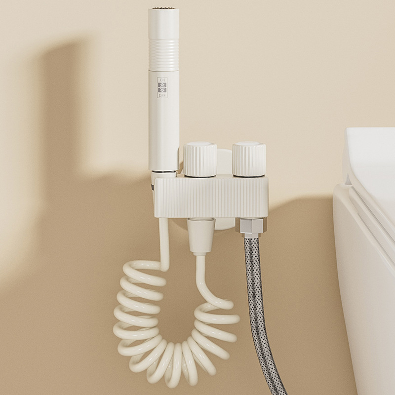 FXQ23N Seinasse paigaldatav nurga ventiil vannitoa jaoks kahekordse juhtimise ja vasest pritsimis püstoliga WC jaoks